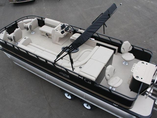 New 25 triple tube pontoon boat with a new 300 hp and trailer